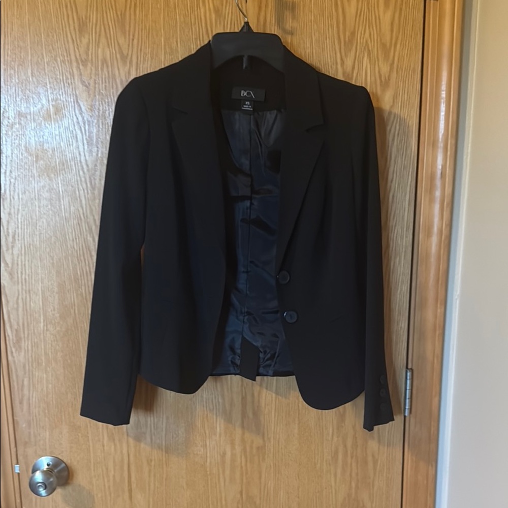 BCX Black Blazer Classic Suit Jacket